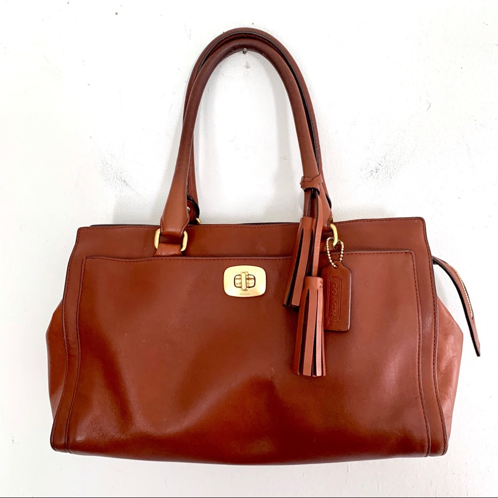 Coach VTG Large Legacy Chelsea in Saddle Brown